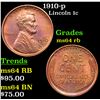 Image 1 : 1910-p Lincoln Cent 1c Grades Choice Unc RB