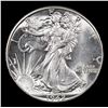 Image 2 : 1942-p Walking Liberty Half Dollar 50c Grades Choice+ Unc