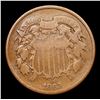 Image 2 : 1865 Plain 5 Two Cent Piece 2c Grades f+
