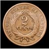Image 3 : 1865 Plain 5 Two Cent Piece 2c Grades f+