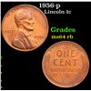 Image 1 : 1956-p Lincoln Cent 1c Grades Choice Unc RB