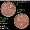 Image 1 : 1863 Union For Ever Civil War Token 1c Grades Select AU