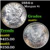 Image 1 : 1884-o Morgan Dollar $1 Grades GEM+ Unc