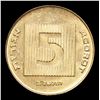Image 2 : Israel 5 Agorot 5a Grades GEM Unc