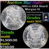 Image 1 : ***Auction Highlight*** NGC 1882-cc Morgan Dollar GSA Hoard $1 Graded ms65 By NGC