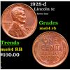 Image 1 : 1928-d Lincoln Cent 1c Grades Choice Unc RB
