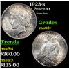 Image 1 : 1923-s Peace Dollar $1 Grades Select+ Unc
