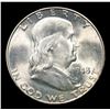 Image 2 : 1948-d Franklin Half Dollar 50c Grades Choice+ Unc
