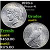 Image 1 : 1926-s Peace Dollar $1 Grades Select+ Unc