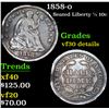Image 1 : 1858-o Seated Liberty Half Dime 1/2 10c Grades VF Details