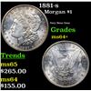 Image 1 : 1881-s Morgan Dollar $1 Grades Choice+ Unc