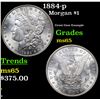 Image 1 : 1884-p Morgan Dollar $1 Grades GEM Unc