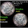 Image 1 : 1887/18-p Morgan Dollar Vam-10 R5 $1 Grades Select Unc
