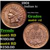 Image 1 : 1901 Indian Cent 1c Grades Choice+ Unc RD