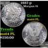 Image 1 : 1887-p Morgan Dollar $1 Grades Choice Unc PL