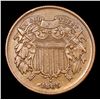 Image 2 : 1865 Fancy 5 Two Cent Piece 2c Grades xf+++
