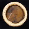 Image 2 : Mixed small cents 1c orig shotgun roll, 1917-d Wheat Cent, 1896 Indian Cent other end, brinks Wrappe