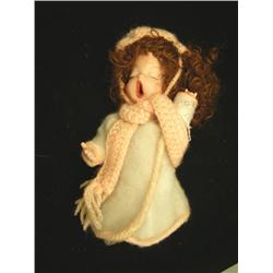 Old Porcelain Doll w/Open Mouth 9" H