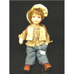 Old Porcelain Boy Doll 12" H