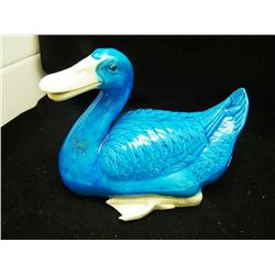 Antique Duck- Rare Blue Color- Signed 9"Lx7"H