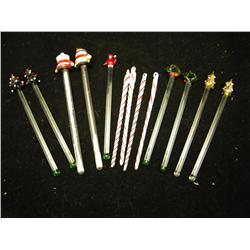 Vintage Christmas Swizzel Sticks 6.5"