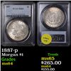 Image 1 : PCGS 1887-p Morgan Dollar $1 Graded ms64 By PCGS