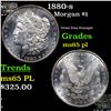 Image 1 : 1880-s Morgan Dollar $1 Grades GEM Unc PL