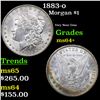 Image 1 : 1883-o Morgan Dollar $1 Grades Choice+ Unc