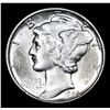 Image 2 : 1945-d Mercury Dime 10c Grades GEM+ FSB