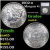 Image 1 : 1902-o Morgan Dollar $1 Graded ms64+ By SEGS