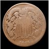 Image 2 : 1864 Large Motto Two Cent Piece 2c Grades f, fine