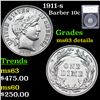 Image 1 : 1911-s Barber Dime 10c Graded ms63 details By SEGS