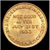 Image 2 : 1933 The Western Co. Chicago 2 1/2c Store Token Grades NG