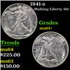 Image 1 : 1941-s Walking Liberty Half Dollar 50c Grades Select+ Unc