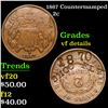 Image 1 : 1867 Two Cent Piece Countertsamped 2c Grades vf details