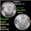 Image 1 : 1880-s Morgan Dollar $1 Grades Choice+ Unc