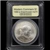 Image 2 : 1990-w Eisenhower Modern Commem Dollar $1 Graded ms70 By USCG