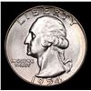 Image 2 : 1954-s Washington Quarter 25c Grades GEM Unc