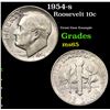 Image 1 : 1954-s Roosevelt Dime 10c Grades GEM Unc