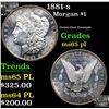 Image 1 : 1881-s Morgan Dollar $1 Grades GEM Unc PL