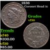 Image 1 : 1836 Coronet Head Large Cent 1c Grades vf++