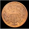 Image 2 : 1864 large motto Two Cent Piece 2c Grades vf+