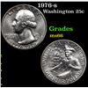 Image 1 : 1976-s Washington Quarter 25c Grades GEM+ Unc