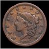 Image 2 : 1838 Coronet Head Large Cent 1c Grades vf++