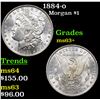 Image 1 : 1884-o Morgan Dollar $1 Grades Select+ Unc