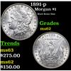 Image 1 : 1891-p Morgan Dollar $1 Grades Select Unc