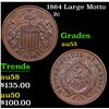 Image 1 : 1864 large motto Two Cent Piece 2c Grades Select AU