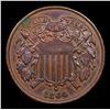 Image 2 : 1864 large motto Two Cent Piece 2c Grades Select AU