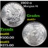Image 1 : 1902-o Morgan Dollar $1 Grades GEM+ Unc