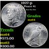 Image 1 : 1927-p Peace Dollar $1 Grades Choice Unc